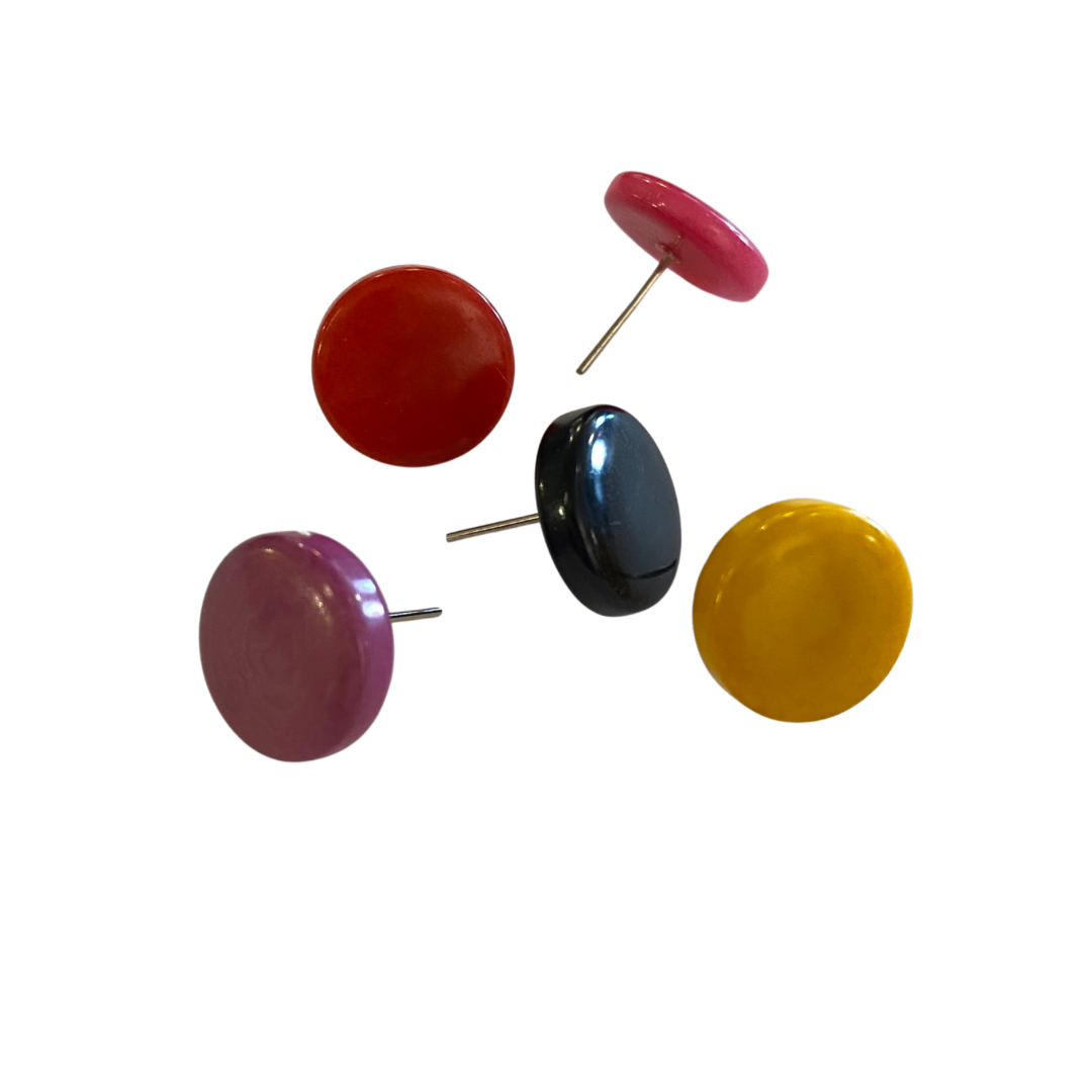 Large Tagua Stud Earrings