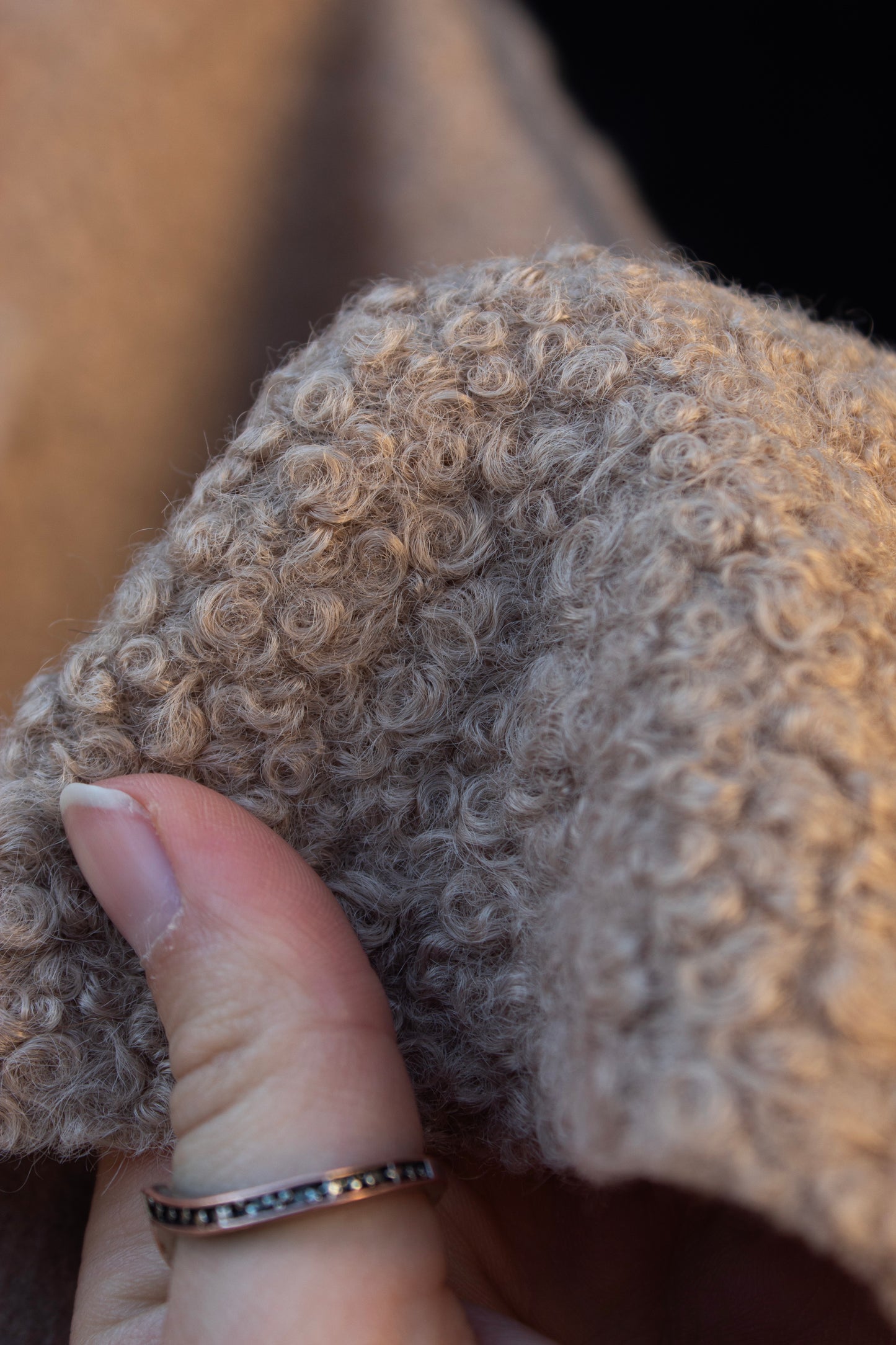 Fluffy Jacket Camel