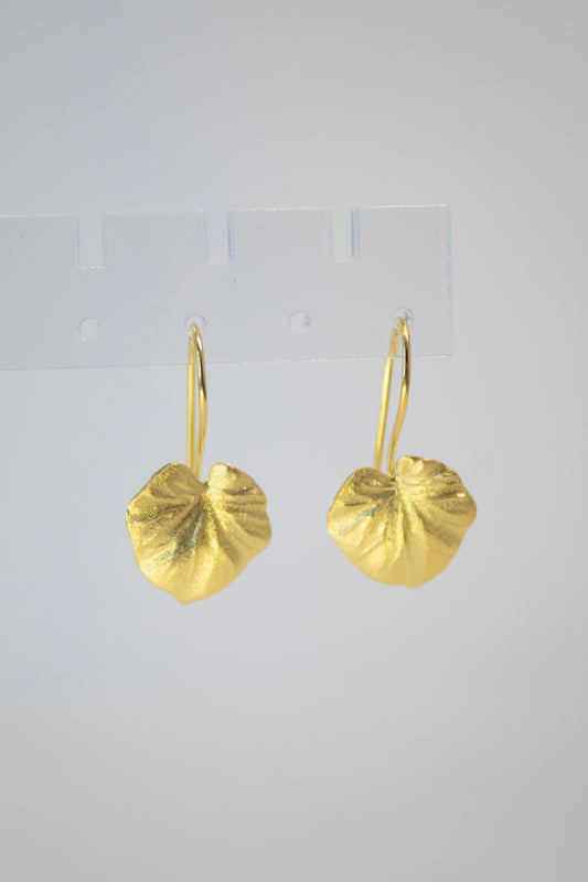 Sterling Brushed Leaf Earrings