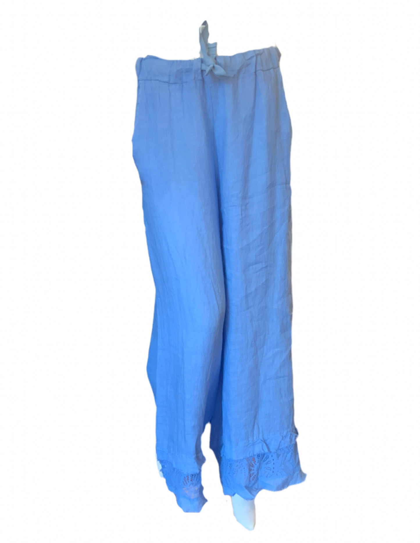 Linen Palazzo lace Pants