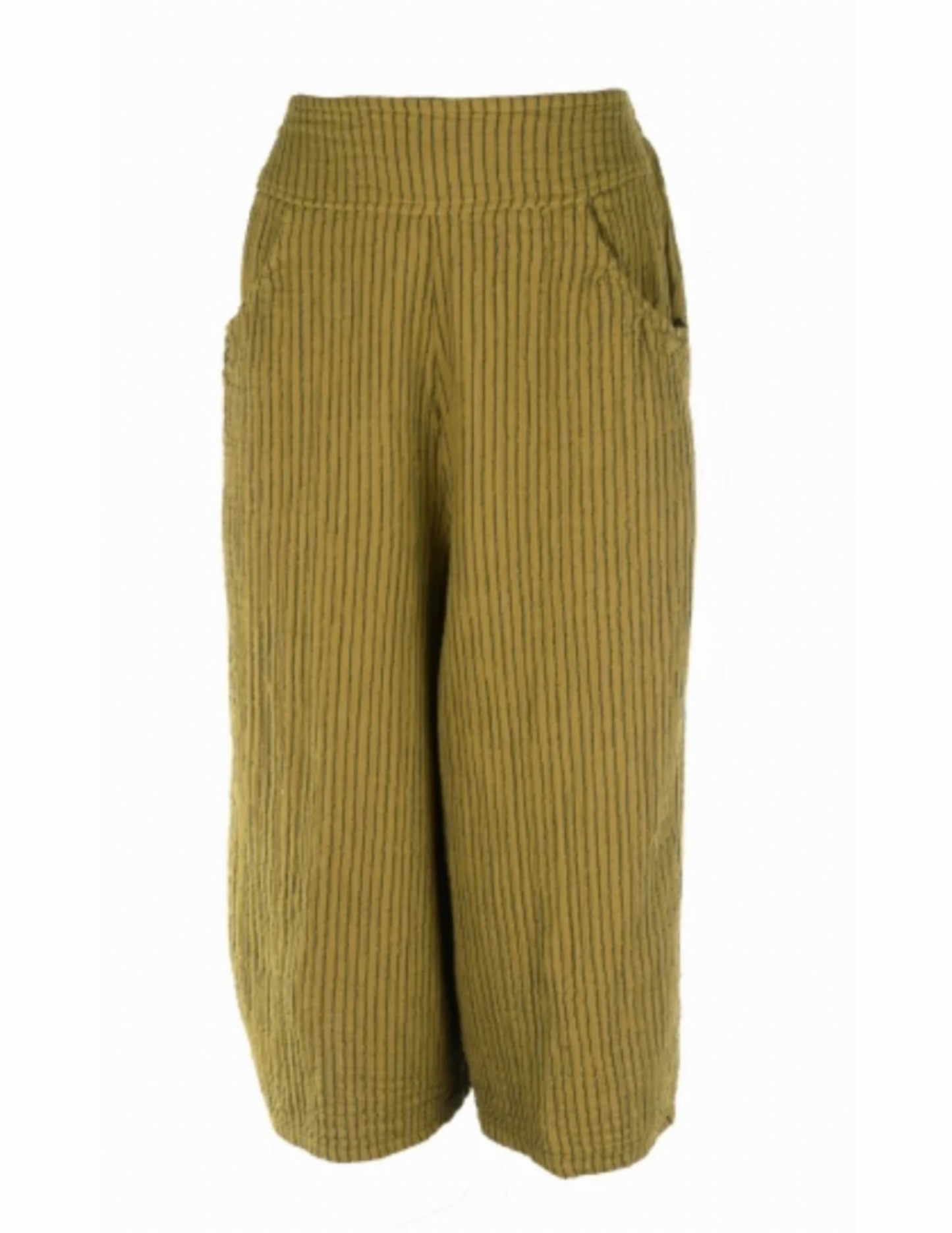 Striped Thai Cotton Gaucho Pants