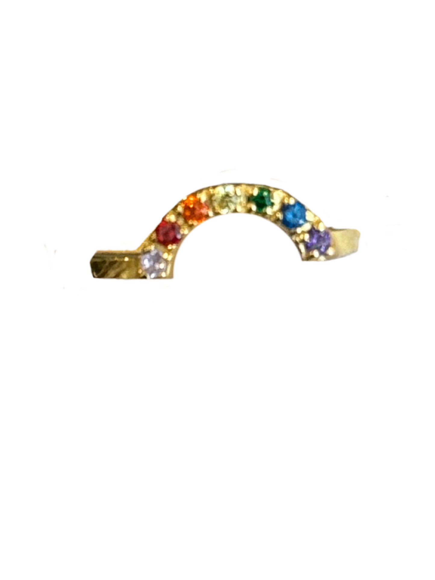 Rainbow 14 k Gold Vermeil Rainbow Semi Circle