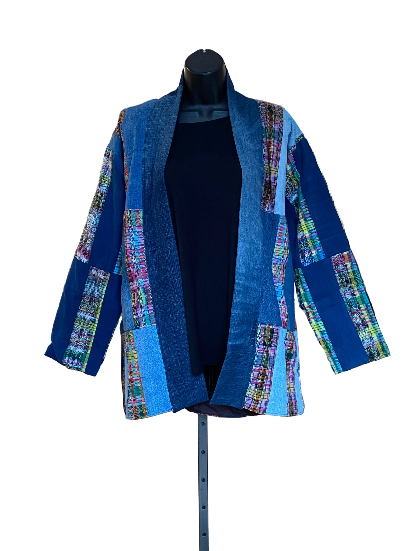 Up-cycle Denim With Ikat Jacket (Lights)