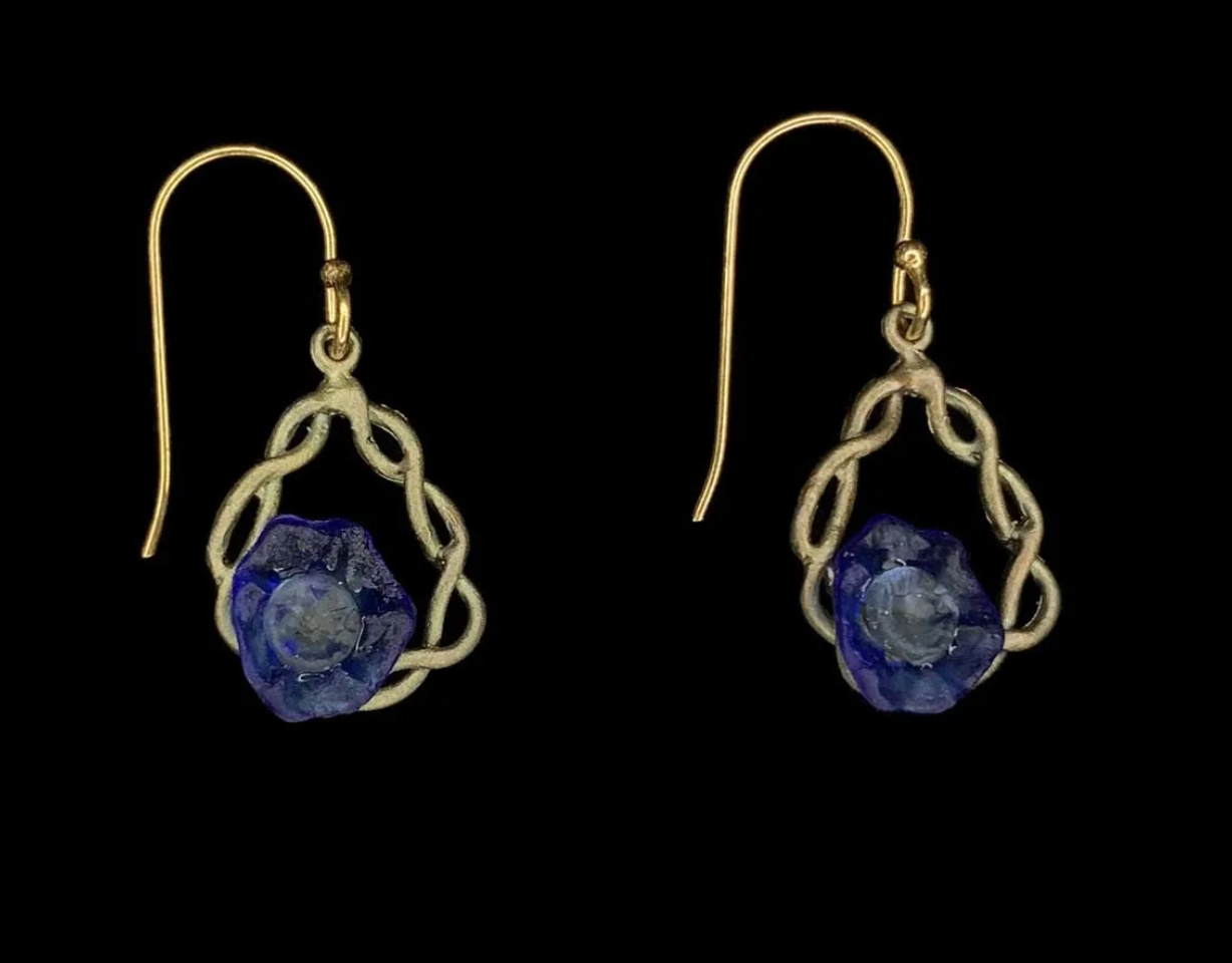 Morning Glory Small Hoop Wire Earrings