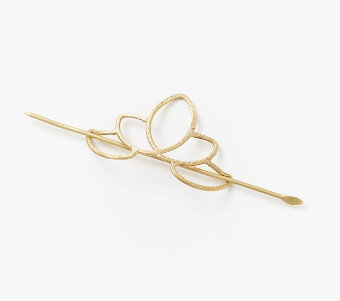 Hair Slide w/ Stick Gold