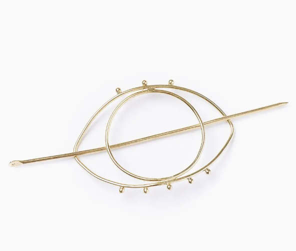 Hair Slide w/ Stick Gold