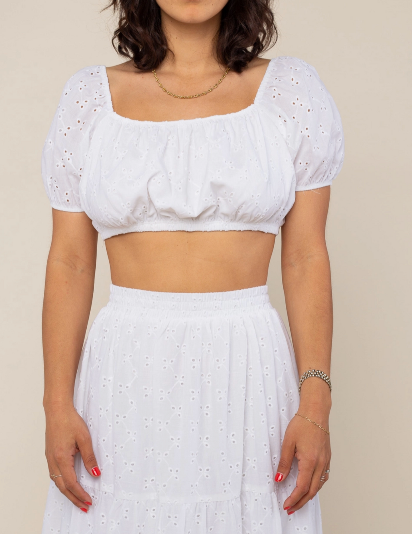Cotton Eyelet Bralette Top