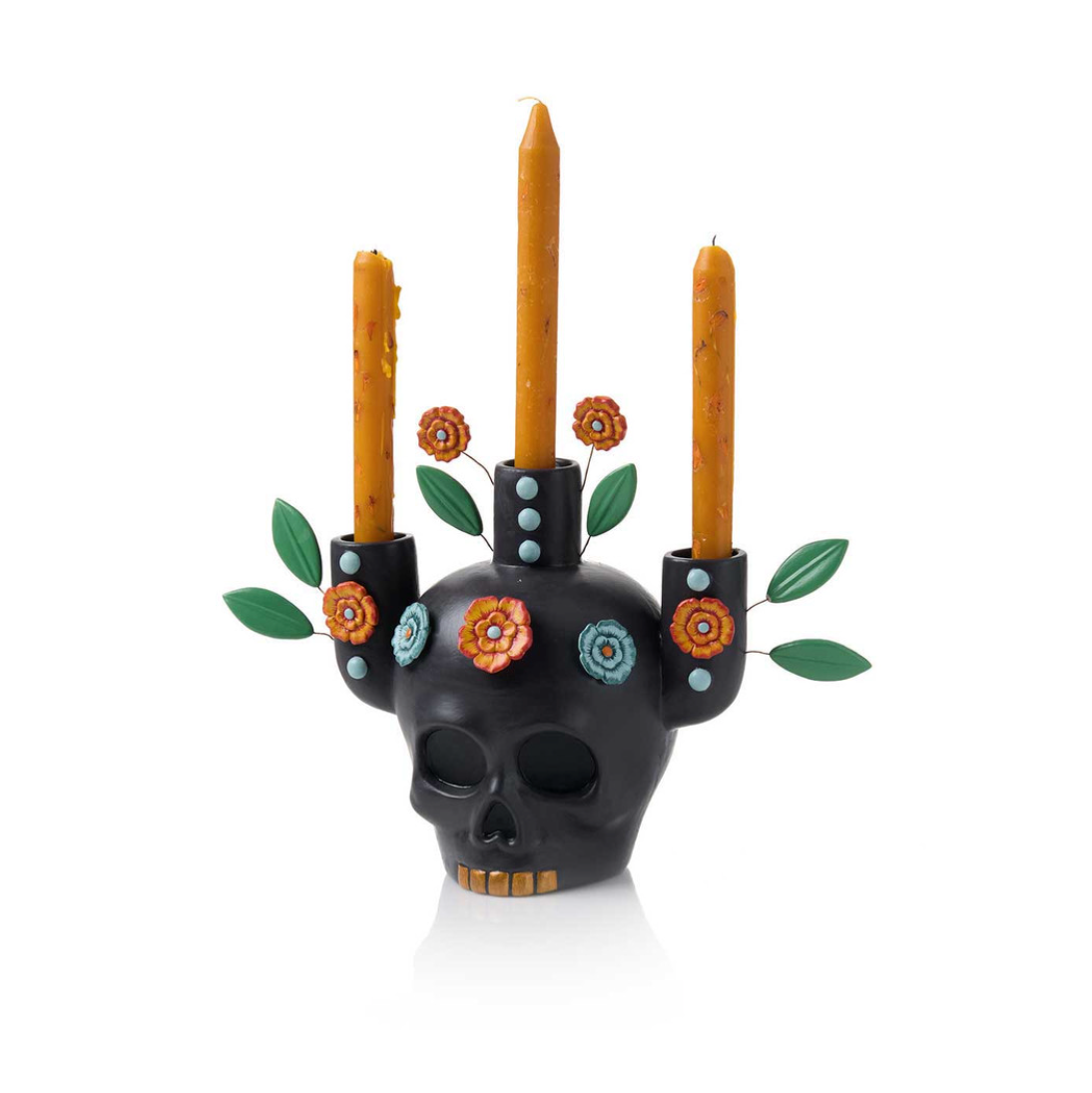 Skull Candelabra Ceramic
