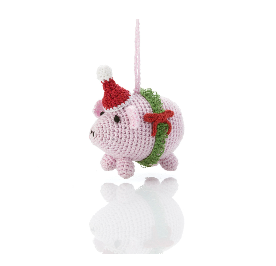 Barnyard Christmas Pig Ornament