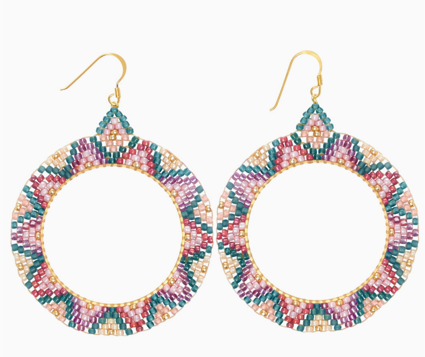Alissa Beaded Hoop Earring