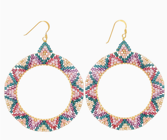 Alissa Beaded Hoop Earring