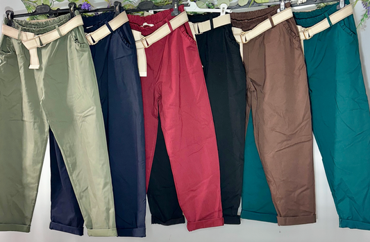 Tencel Tapered Pants W/ Belt