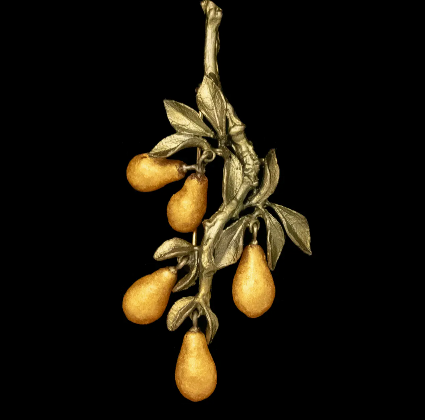 Golden Pear Brooch