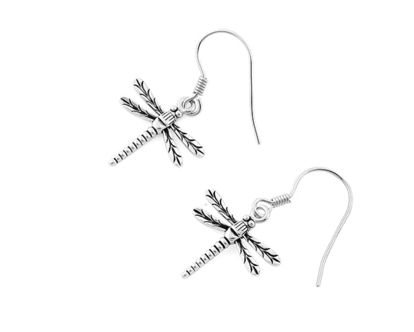 Sterling Silver Dragonfly Earrings
