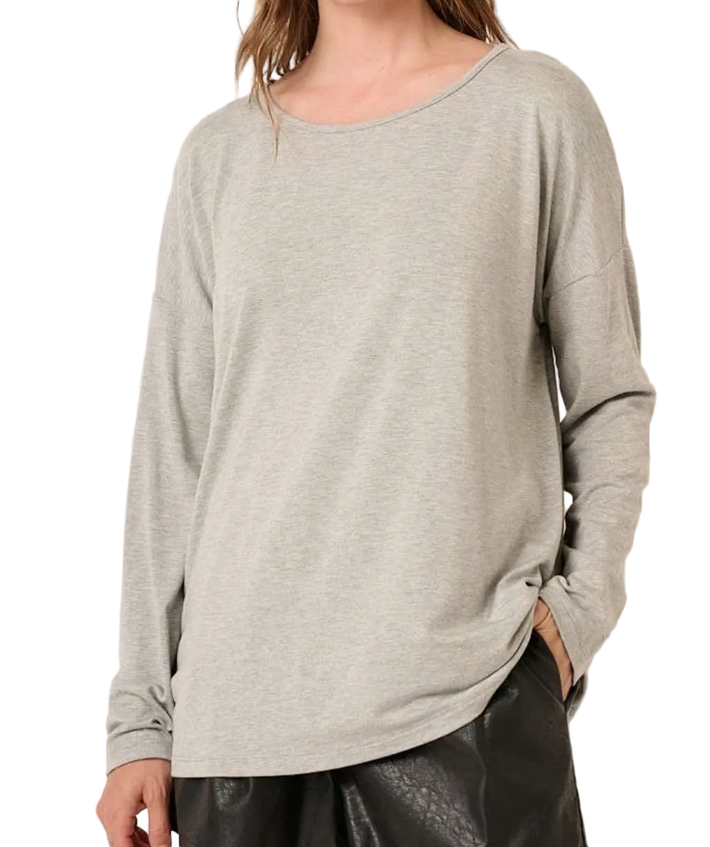 Round Neck Long Sleeve Bamboo Top
