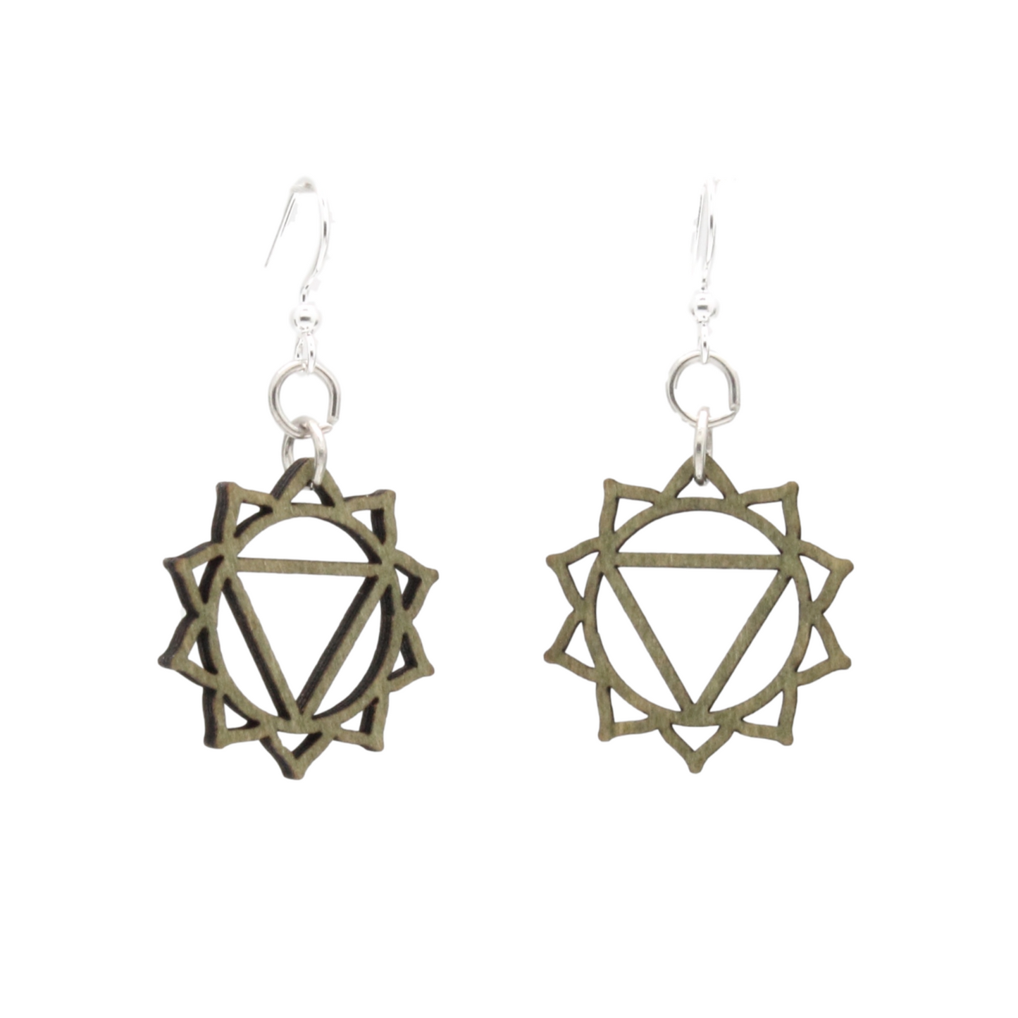 Manipura Chakra Wood Earrings