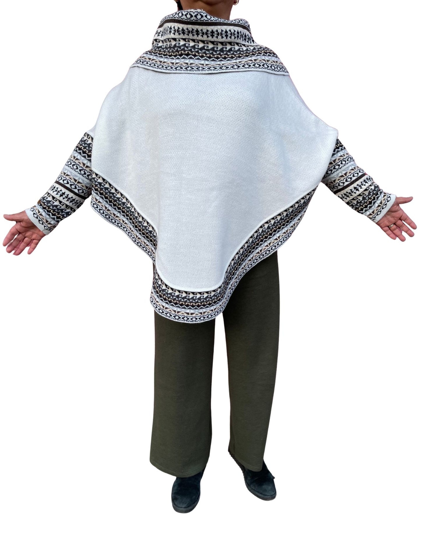 Poncho with sleeves Alpaca