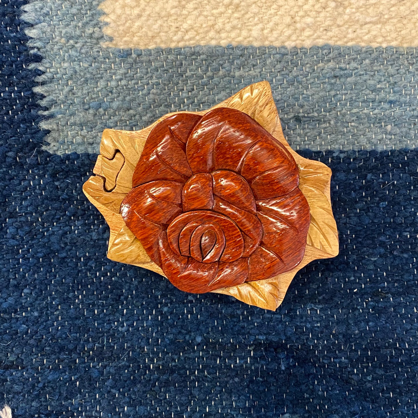 Rose Wooden Puzzle Box