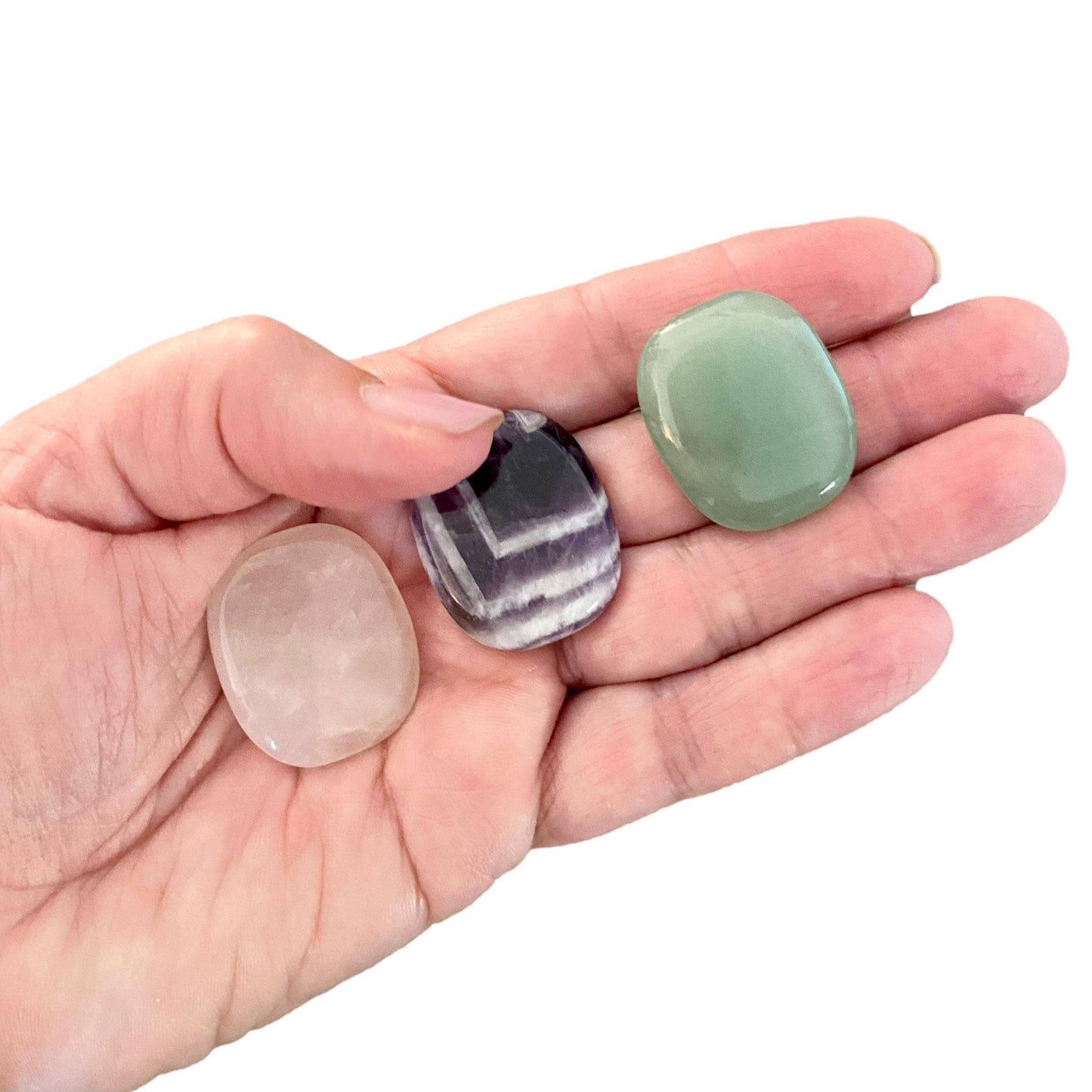 Crystal Card with Amethyst Rose Quartz & Aventurine