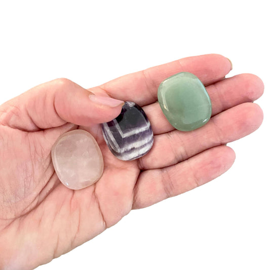 Crystal Card with Amethyst Rose Quartz & Aventurine