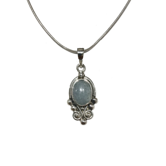 Paola Green Jade Silver Pendant