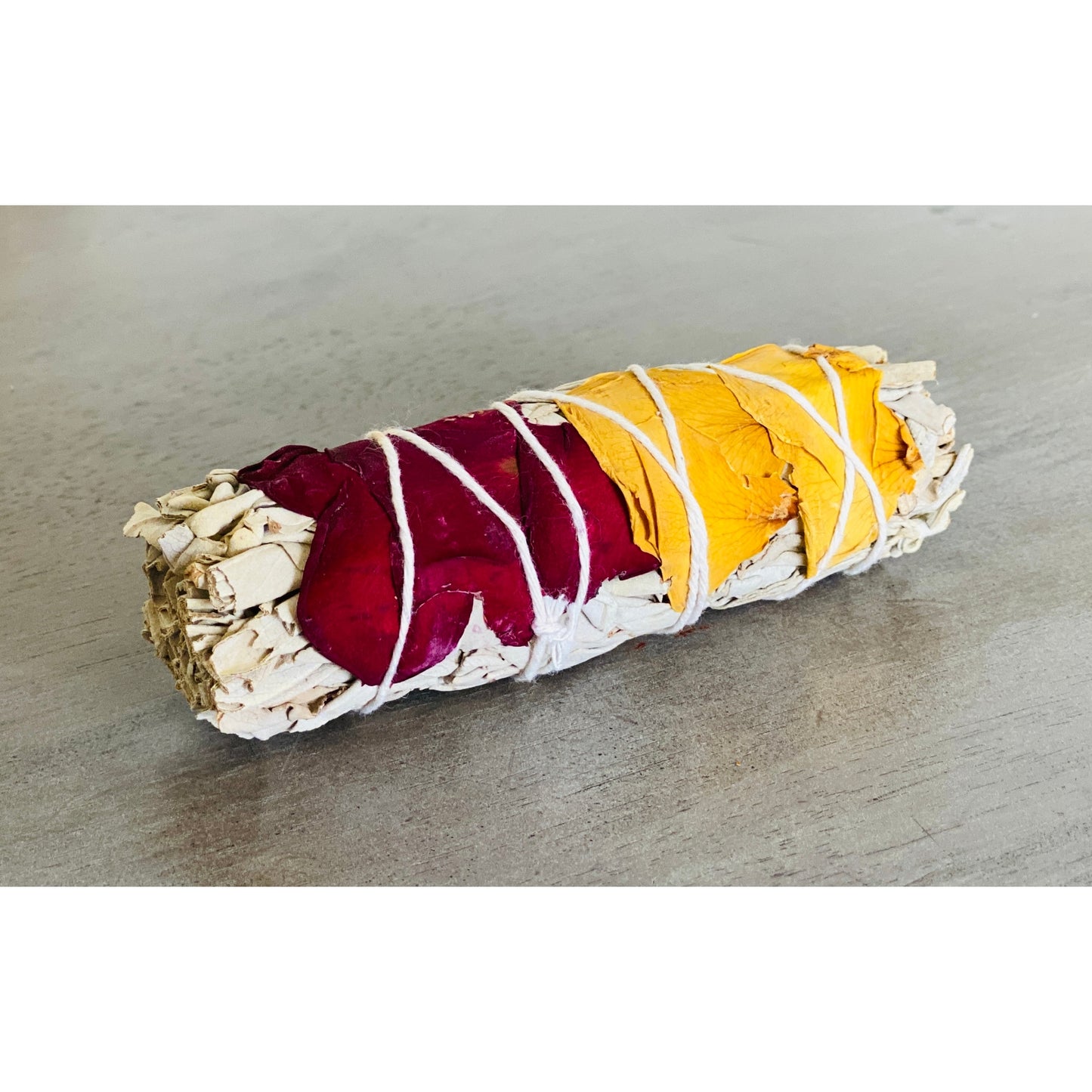 White Sage w/ Dried Rose Petals Smudge Sticks