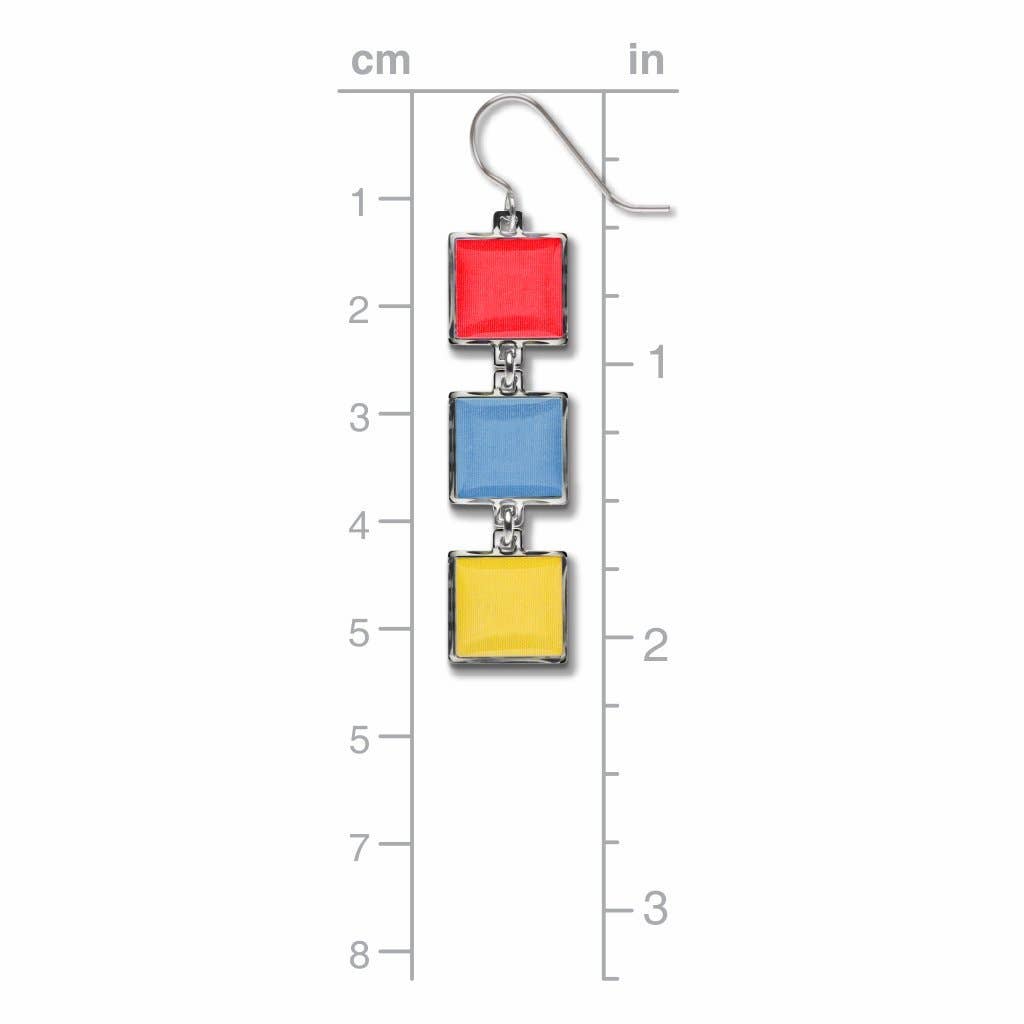 Bauhaus Color Wheel Earrings