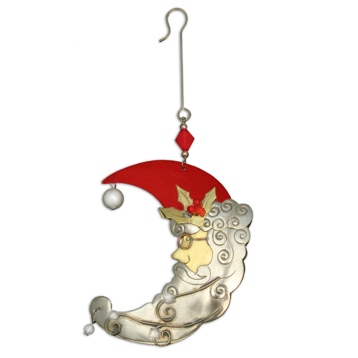 Santa Moon Ornament