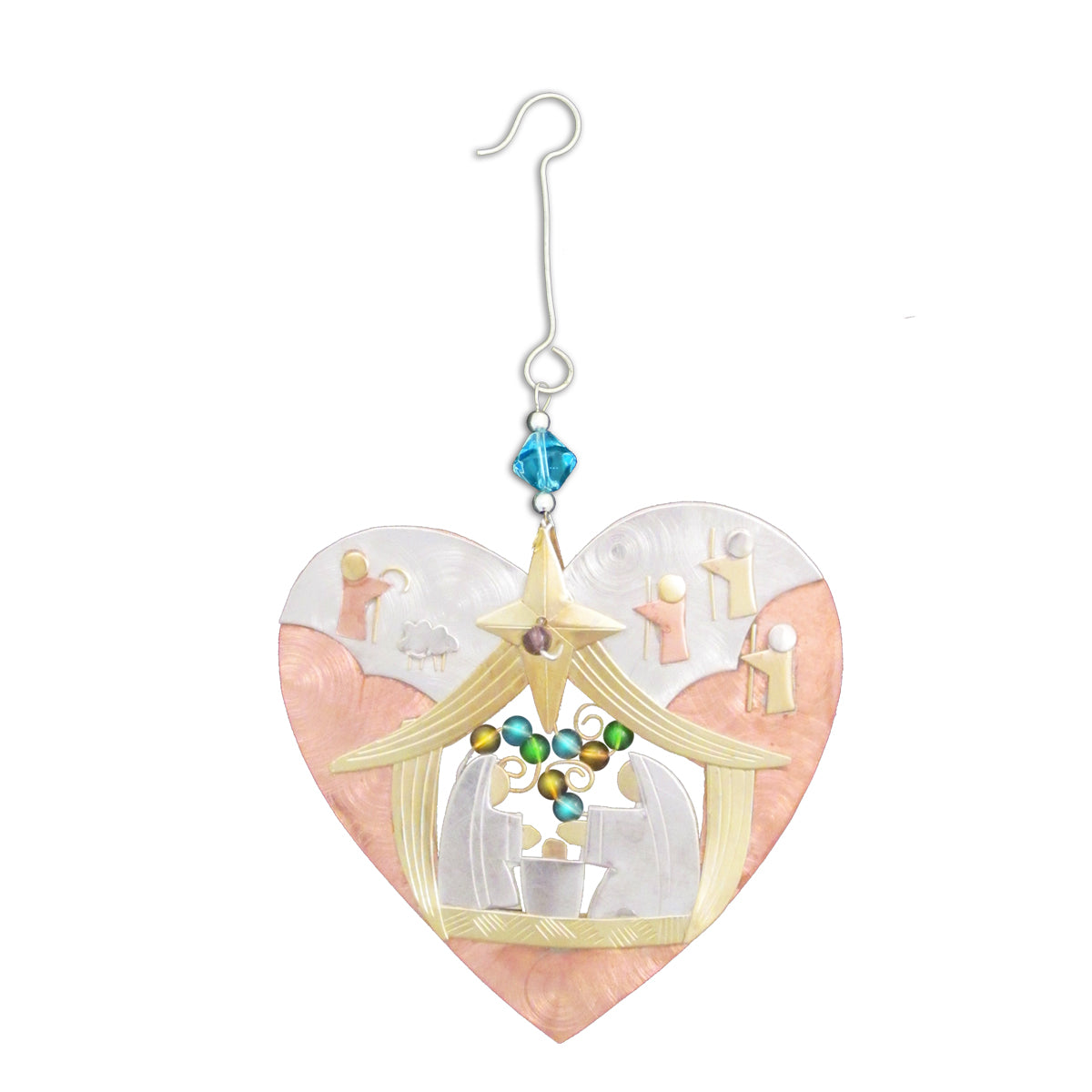 Heart Nativity Ornament