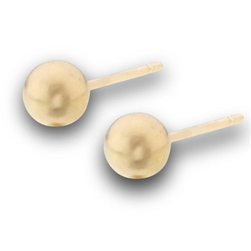 Stainless Steel Gold Brush IP Ball Stud