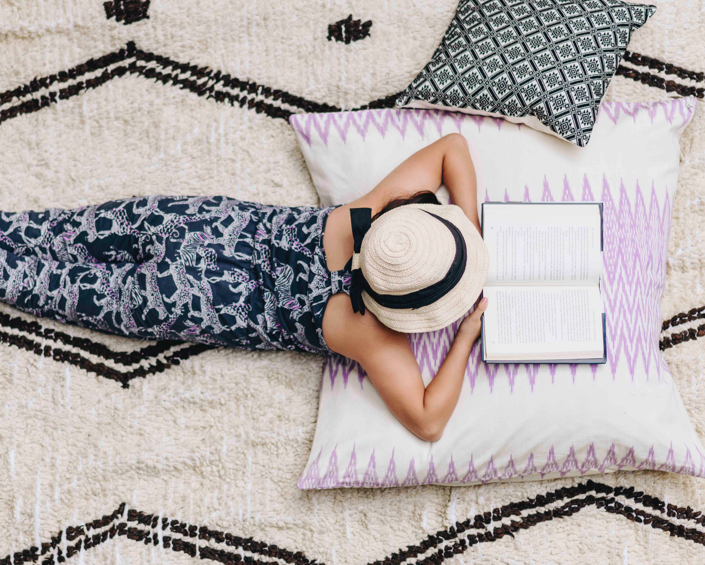 Lilac Floor Ikat Pillow Case