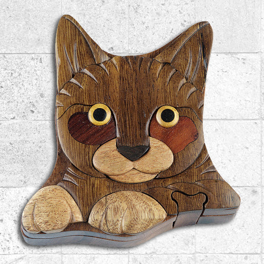 Cat Wooden Puzzle Box