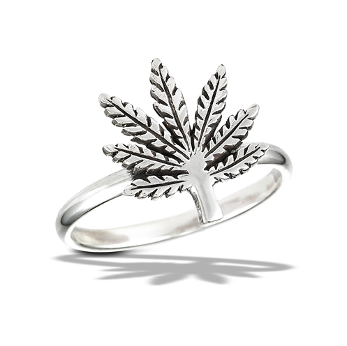 Sterling Silver Leaf Ring