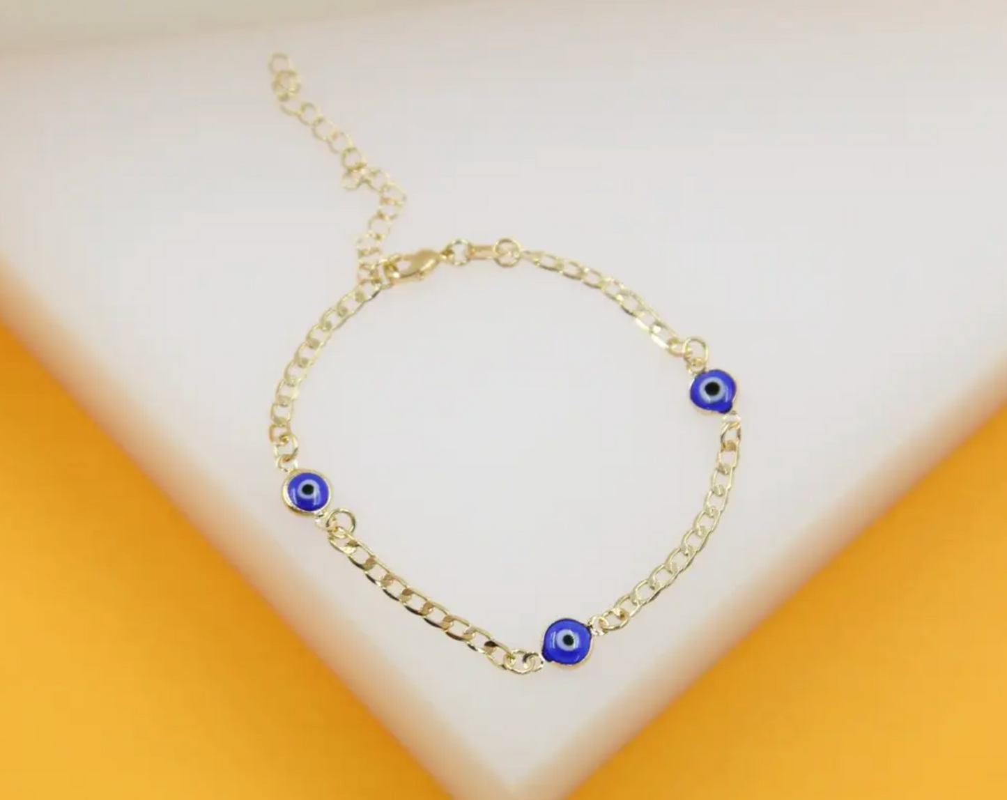 18k Evil Eye Charm Bracelet