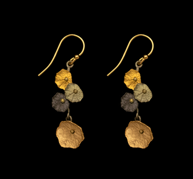 Nasturtium Dainty Wire Earrings