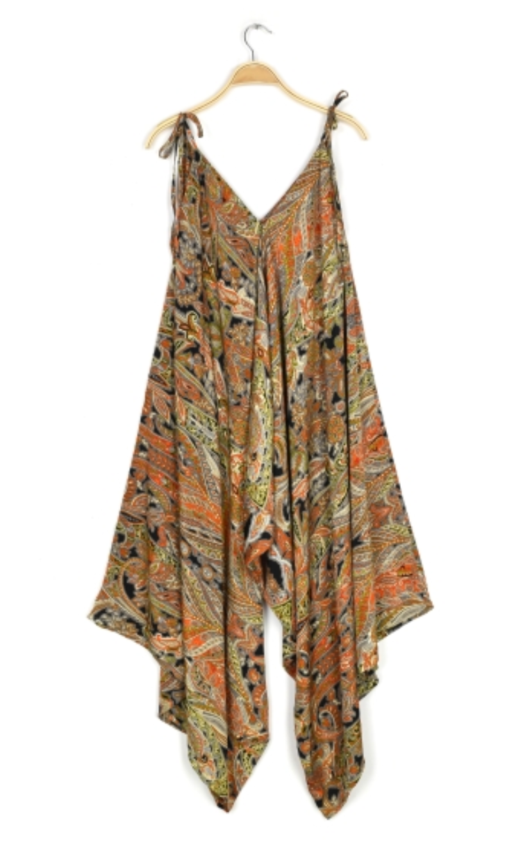 Printed Silk Romper