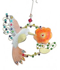 Ruby Hummingbird Ornament