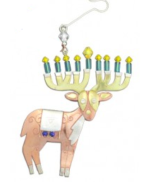 Menorah Reindeer Ornament