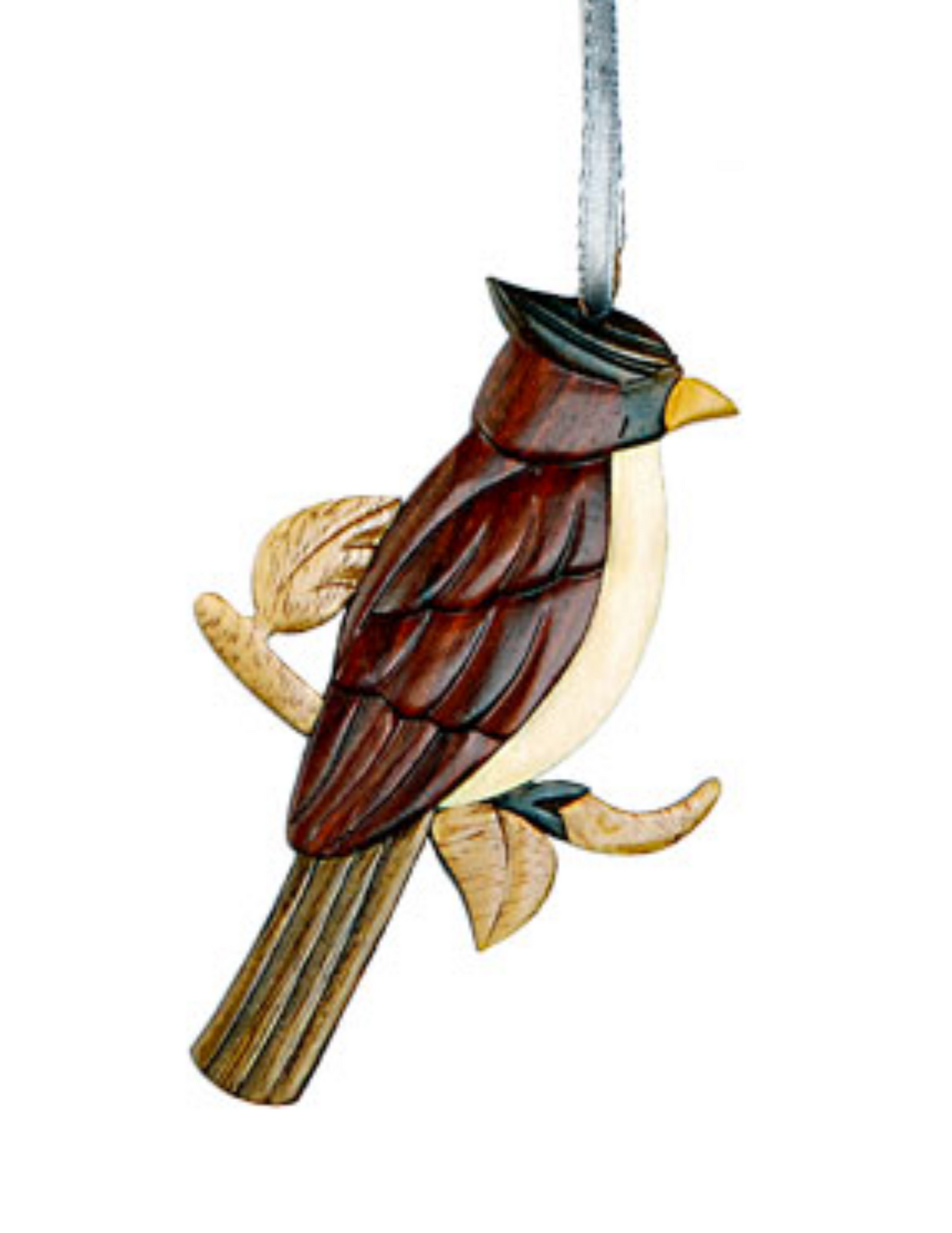 Cardinal Wooden Ornament