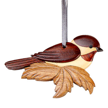 Chickadee Wooden Ornament