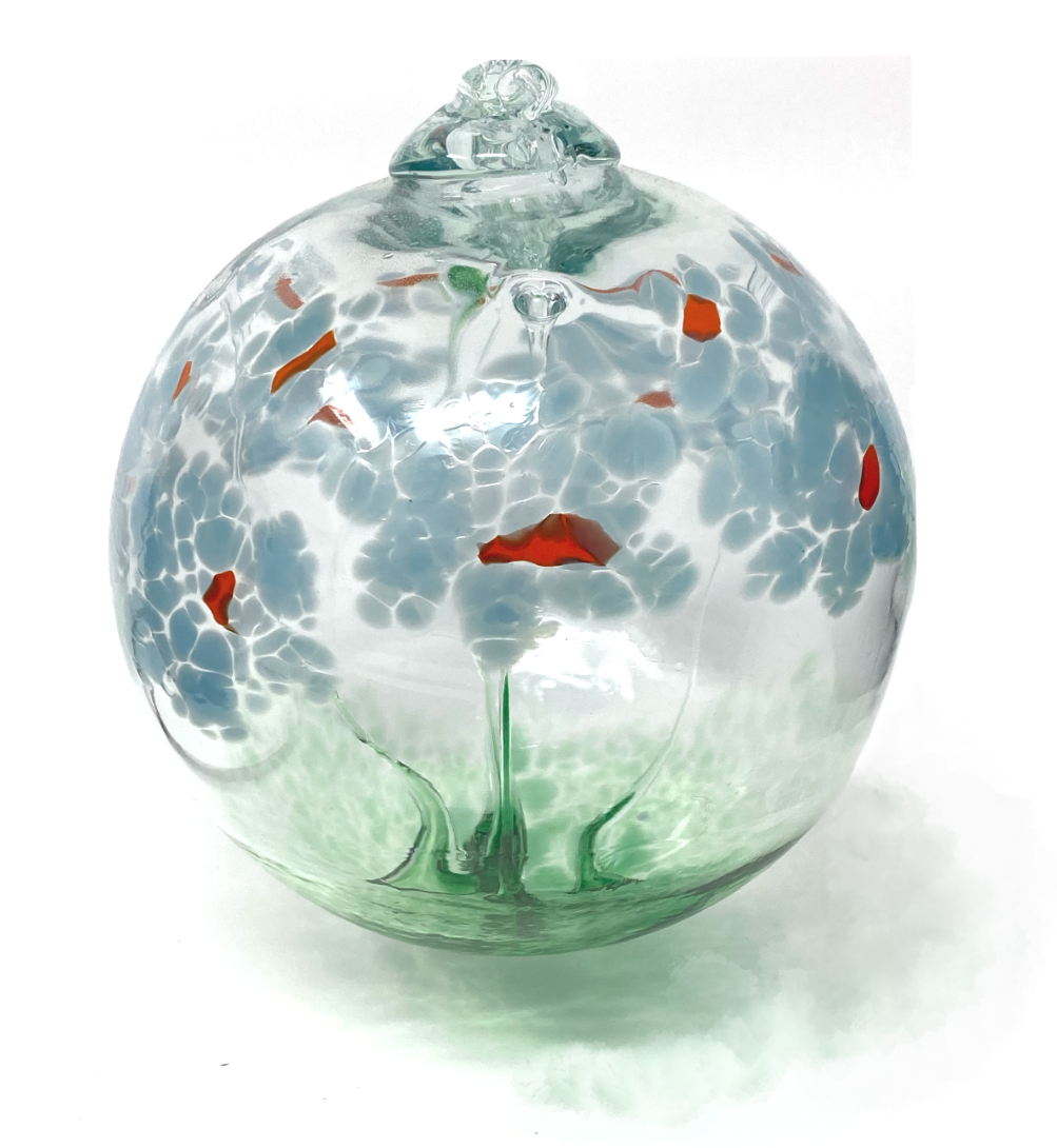 Blossom Ball Glass Ornament 3"