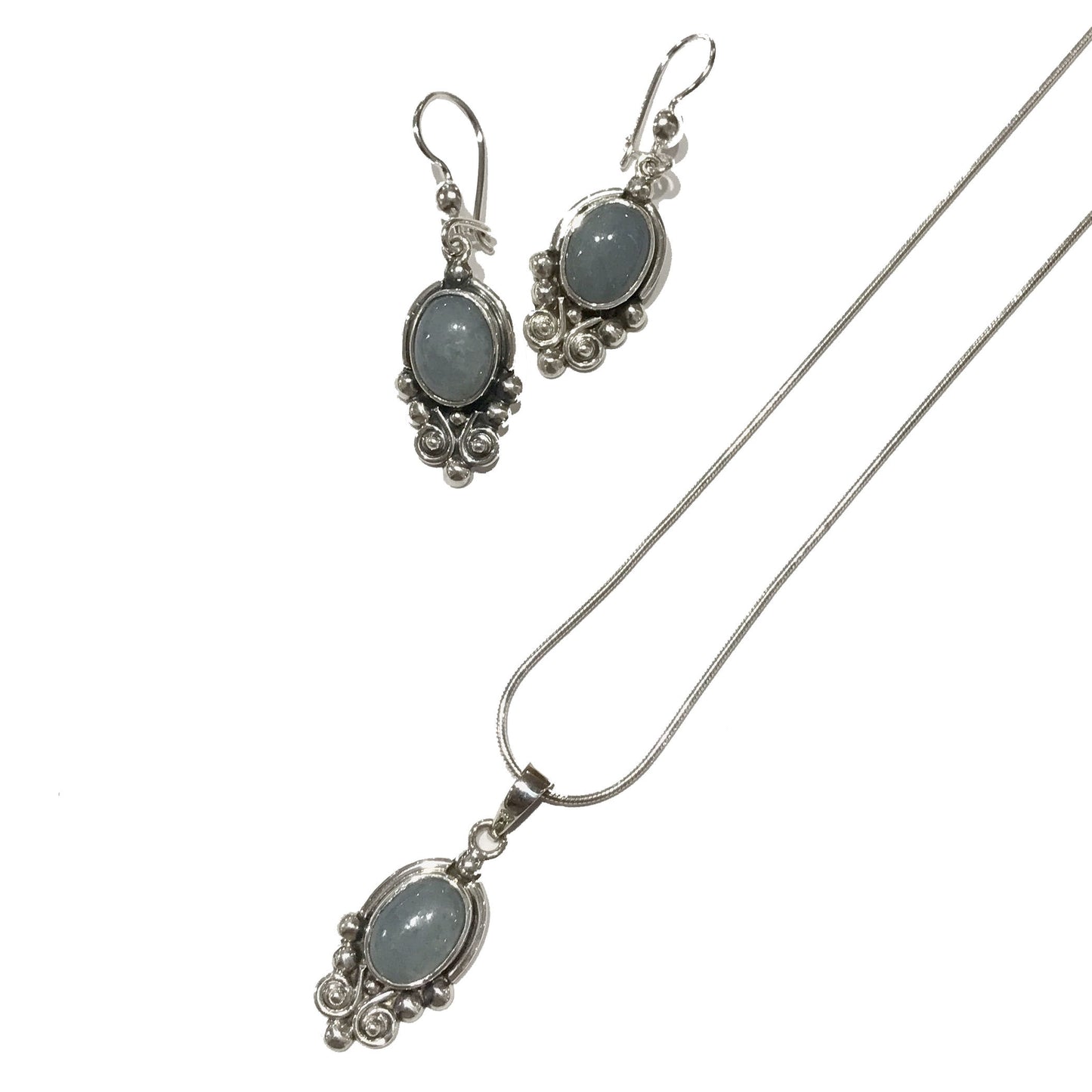 Paola Green Jade Silver Pendant