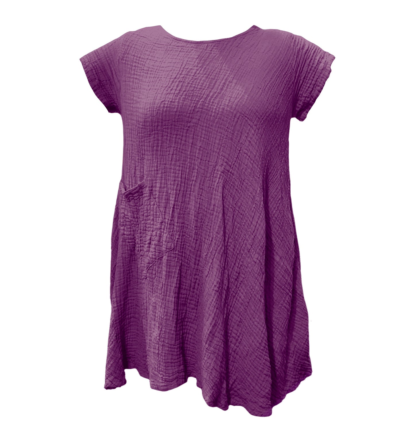 Thai Cotton Cap Sleeve Single Pocket Dress