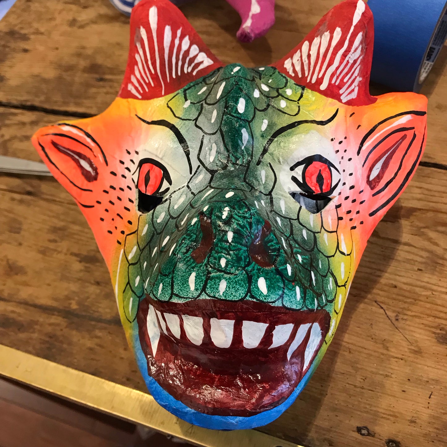 Paper Mache Devil Mask