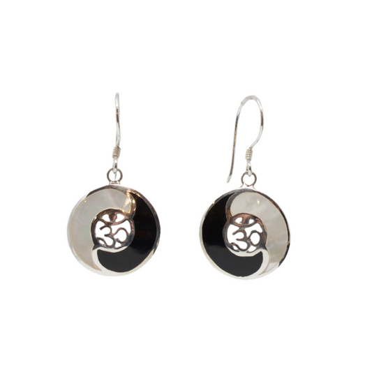 Yin Yang Paua Earrings