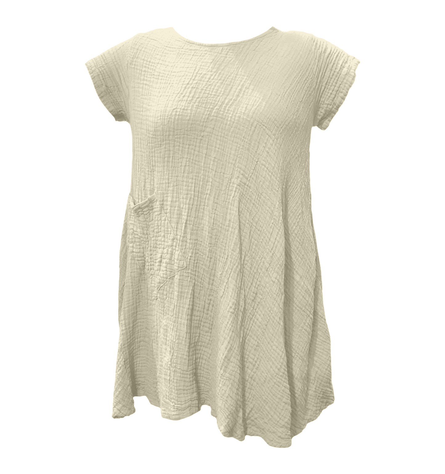 Thai Cotton Cap Sleeve Single Pocket Dress