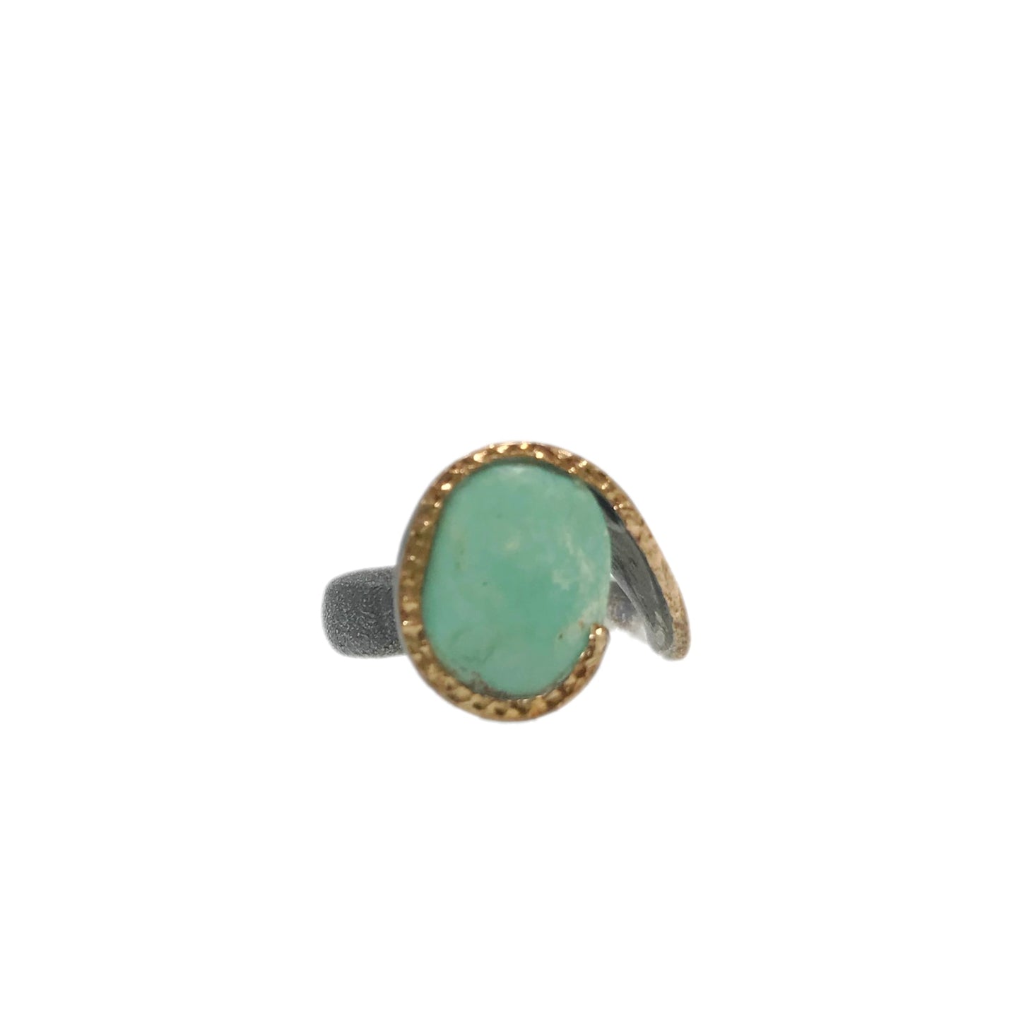 Patinated Sterling Turquoise Ring