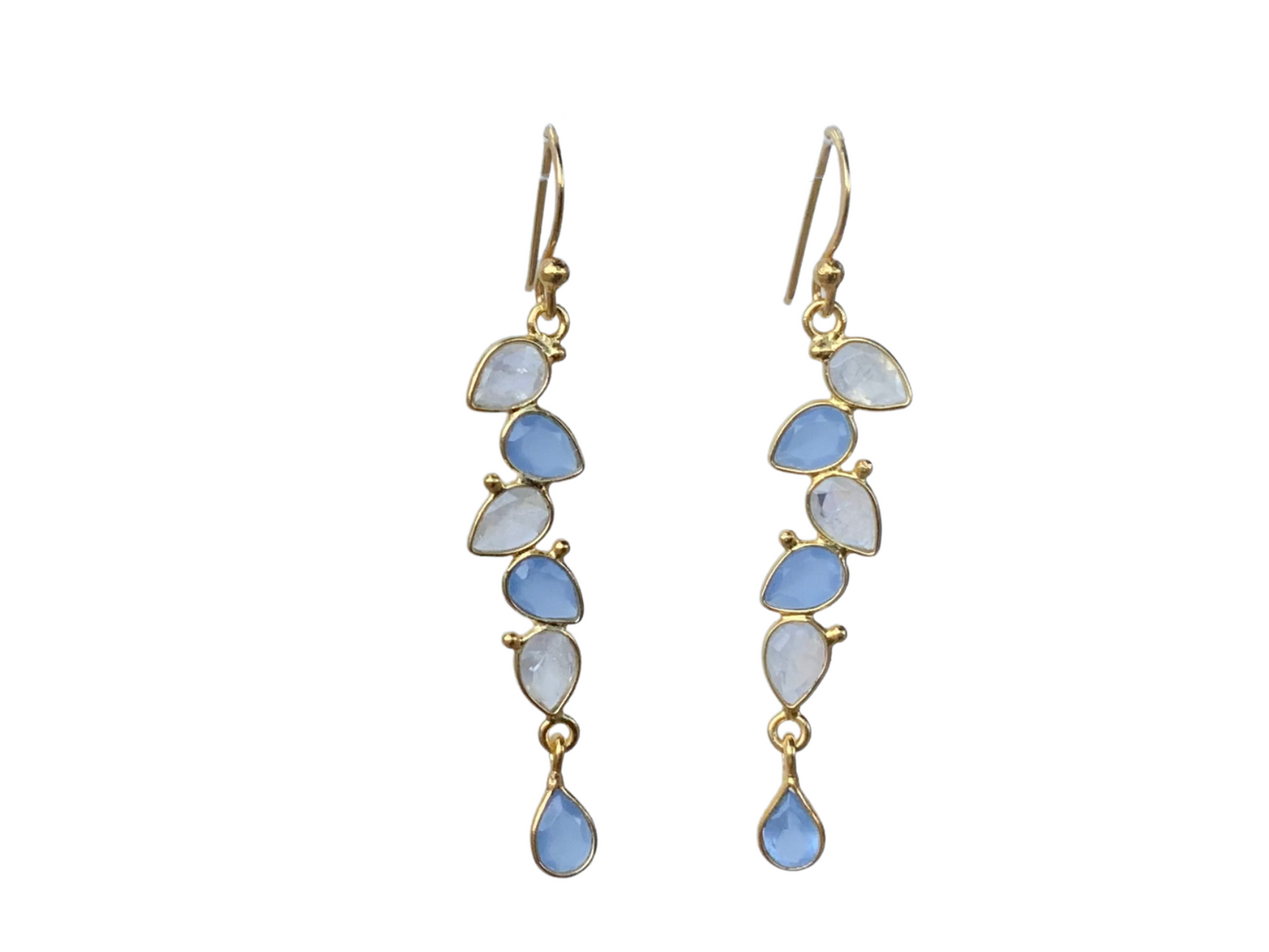 Moonstone & tanzanite multi teardrop