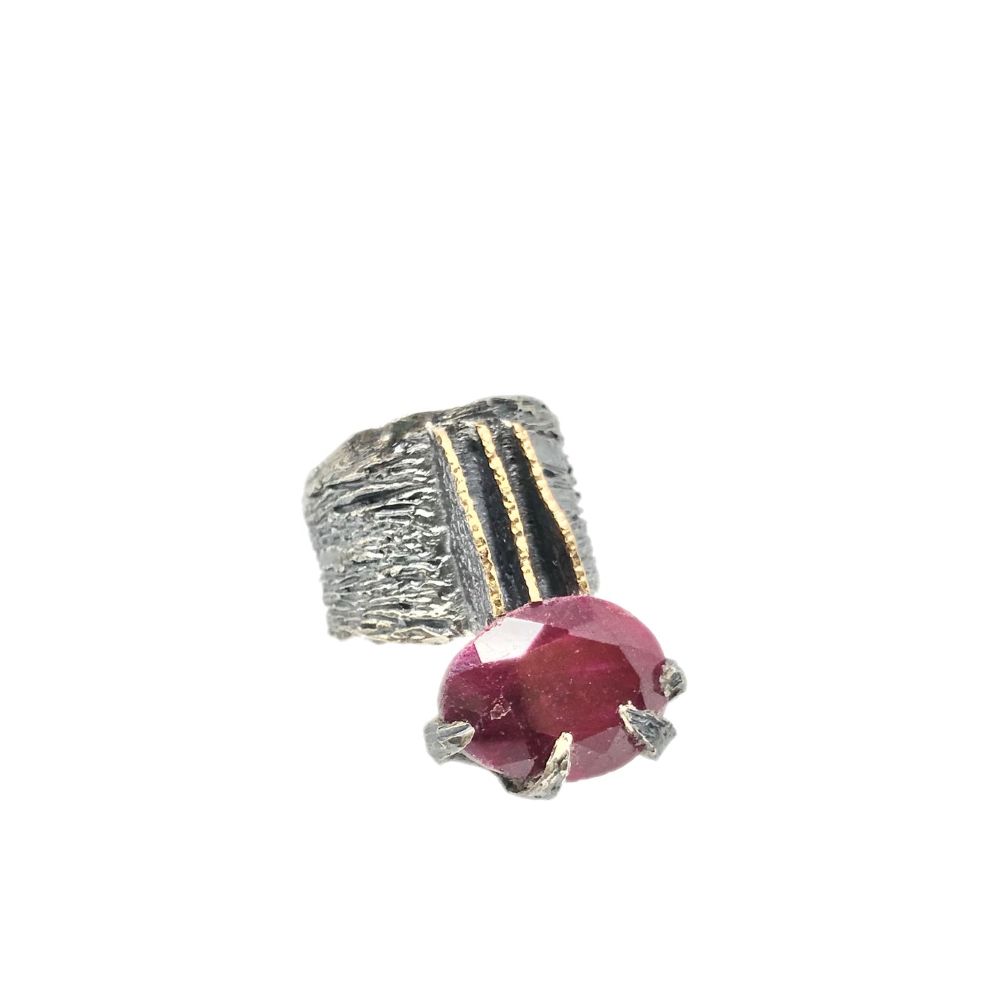 Red Ruby Claw Ring