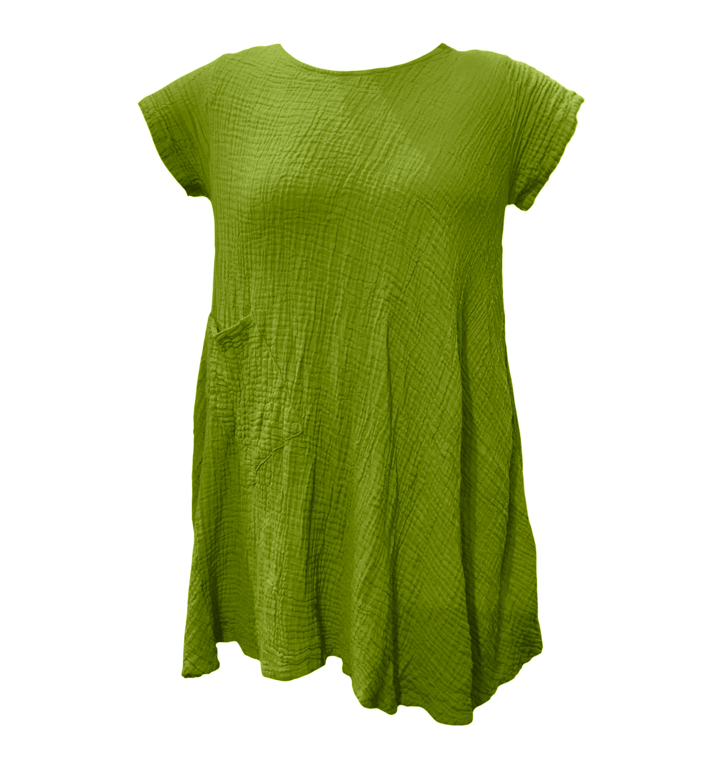 Thai Cotton Cap Sleeve Single Pocket Dress